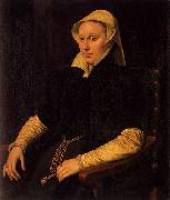 Anthonis Mor Portrait of Anne Fernely oil on canvas